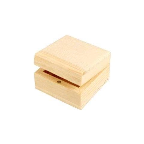 576.290 1-pezzo Di Legno Piccola Piazza Jewellery Box Con Chiusura Magnetica - Foto 1