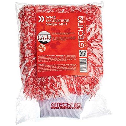 Wm2 Microfibra Wash Mitt - Ultra Low Friction Washcloth Soft Glide Minimizza Swirl Marks - Contiene Volume Massimo Dei Suds Del Sapone 100 Split Vario Poliestere Lunghezza Fili Per Una Rapida Lavata Facile - Foto 4