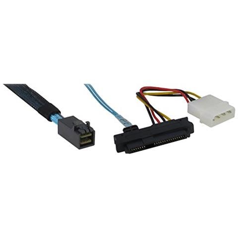 0.5m SFF 8643/4xSFF 8482+SATA, SFF 8643, 4x SFF 8482 / SATA Power, Nero, Blu - Foto 1
