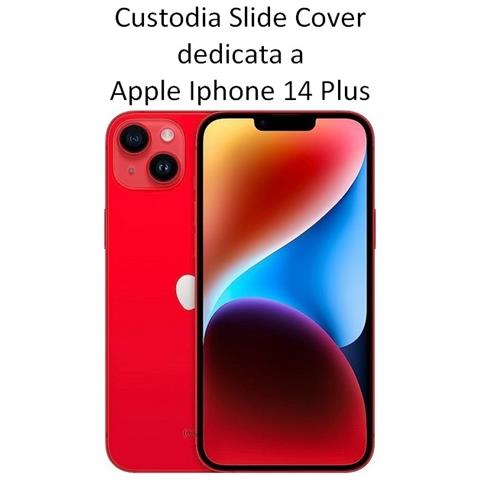 Custodia Tpu Silicone Slide Cover Case Per Apple Iphone 14 Plus Pink - Foto 2