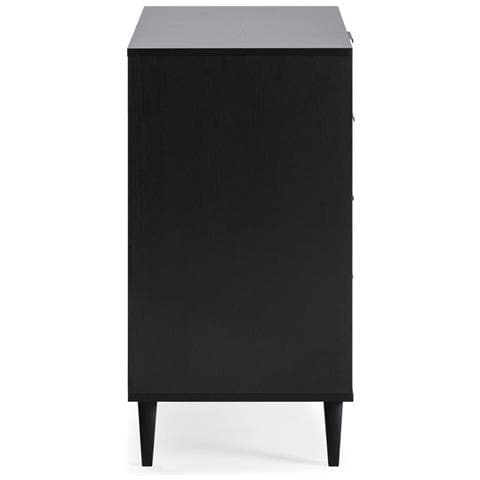 Comò Kalma 4 Cassetti Colore Nero /rovere - Foto 5