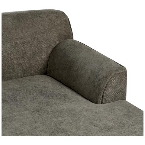 Divano Angolare 3 Posti Simos Velluto A Coste Verde Scuro Lato Destro - Foto 8