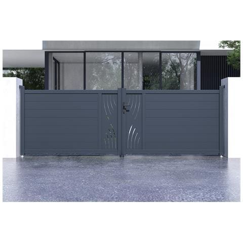 Cancello Battente 4m Veleta H. 120 Grigio Alluminio - Foto 8