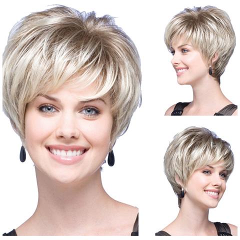 Parrucca Corta Chic Da Donna: Super Leggera E Traspirante Pale Blonde Modello 2 - Foto 1