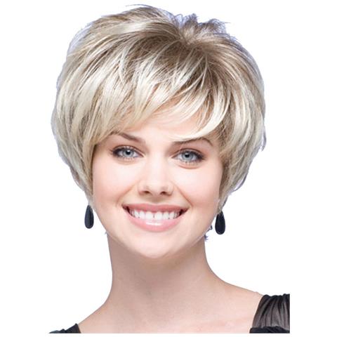 Parrucca Corta Chic Da Donna: Super Leggera E Traspirante Pale Blonde Modello 2 - Foto 4
