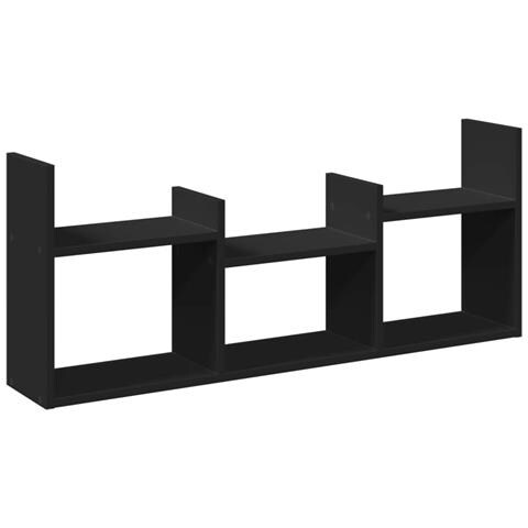 Mobile A Parete 100x18x40 Cm Nero In Legno Multistrato - Foto 2