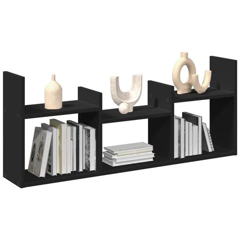 Mobile A Parete 100x18x40 Cm Nero In Legno Multistrato - Foto 1