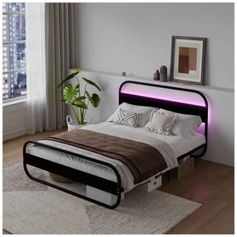 Leeds Letto Led In Metallo 140x190cm - Foto 12