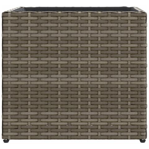 Fioriere da Giardino 2 pz Grigie 36x30x32 cm in Polyrattan - Foto 2