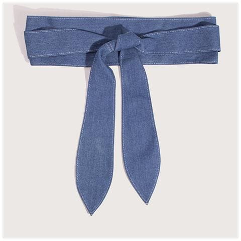 Cintura Larga Con Fiocco Blue - Foto 1