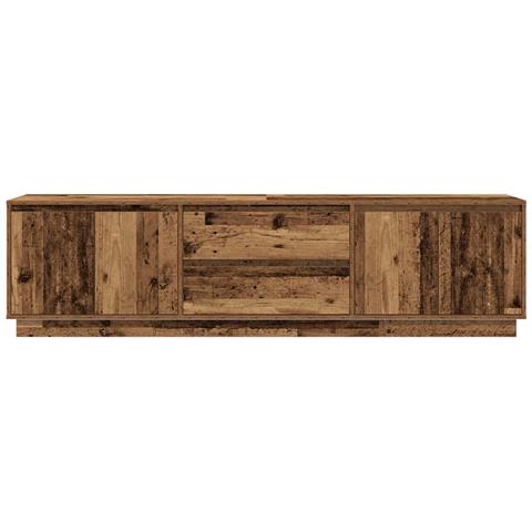 Mobile Porta TV con Luci LED Legno Antico 193,5x41x50 cm - Foto 2