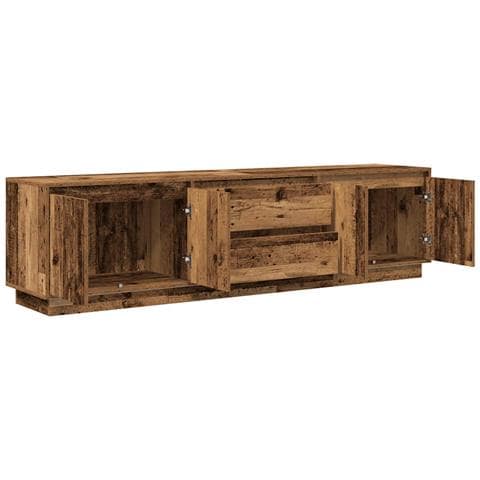 Mobile Porta TV con Luci LED Legno Antico 193,5x41x50 cm - Foto 10