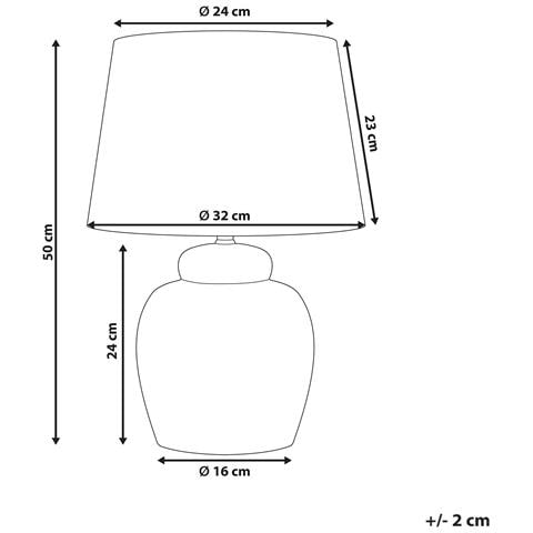 Lampada Da Tavolo Jamapa Porcellana Bianco /blu - Foto 7