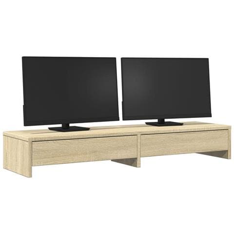 Supporto Monitor Con Cassetti Sonoma 100x27x15 Cm In Truciolato - Foto 3