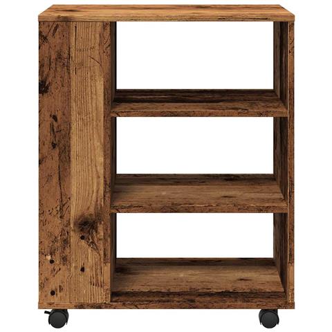 Mobiletto Con Ruote Legno Antico 60x35x75 Cm Legno Multistrato - Foto 2