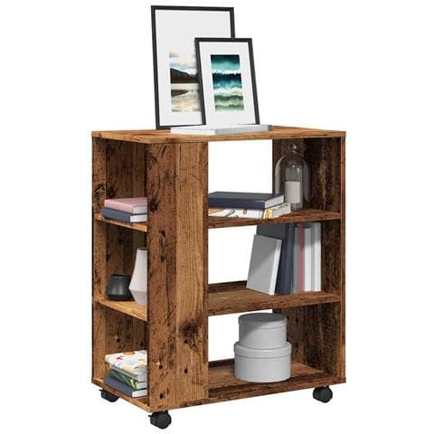 Mobiletto Con Ruote Legno Antico 60x35x75 Cm Legno Multistrato - Foto 10