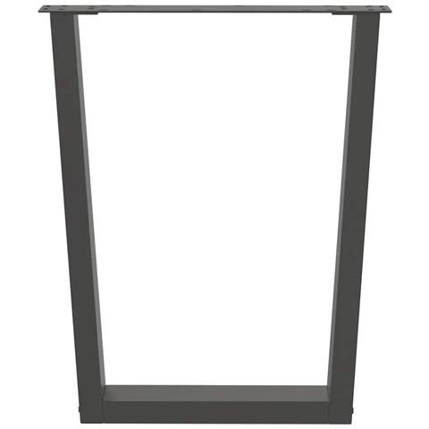 Gambe Tavolo Pranzo A V 2 Pz Antracite 70x(72-73,3)cm Acciaio - Foto 3