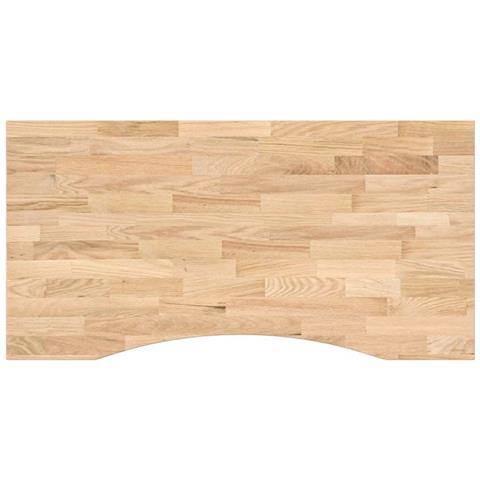 Piano Scrivania 100x60x2,5 Cm Rovere Massello Non Trattato - Foto 2