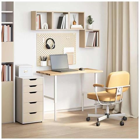 Piano Scrivania 100x60x2,5 Cm Rovere Massello Non Trattato - Foto 3