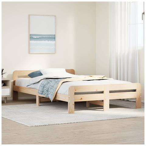 Letto Senza Materasso 120x200 Cm In Legno Massello Di Pino - Foto 1