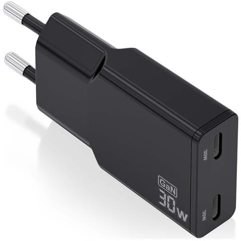 ASCH-30W2P049-BK Caricabatterie per dispositivi mobili Fotocamera, MP3, MP4, Telefono cellulare, Navigatore, Computer portatile, Console portatile, Smartphone, Tablet, Universale Nero AC Ricarica rapida Interno - Foto 1
