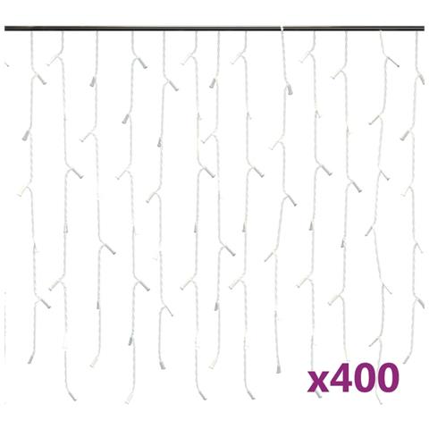 Lusso Casadino - Luci A Ghiaccioli A Led 10 M 400 Led Colorati 8 Funzioni - Foto 1