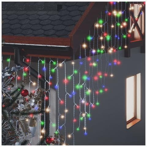 Lusso Casadino - Luci A Ghiaccioli A Led 10 M 400 Led Colorati 8 Funzioni - Foto 2