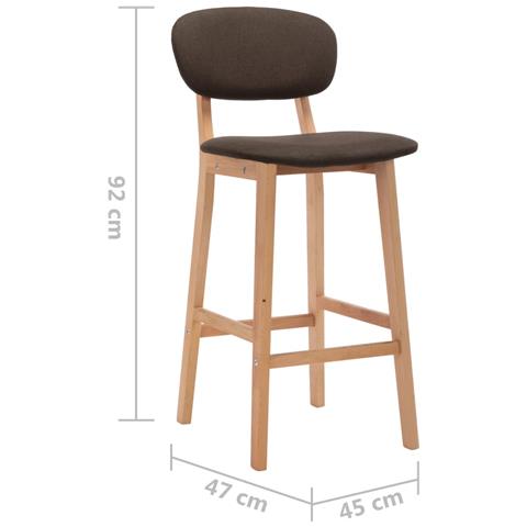 Lusso Casadino - Sgabelli Da Bar 2 Pz Marroni In Tessuto - Foto 8