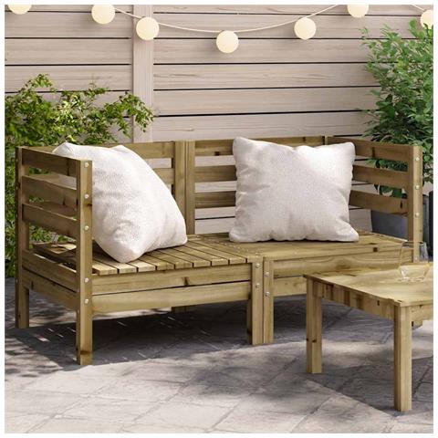 Lusso Casadino -  Divani Angolari Da Giardino 2pz In Legno Di Pino Impregnato - Foto 8