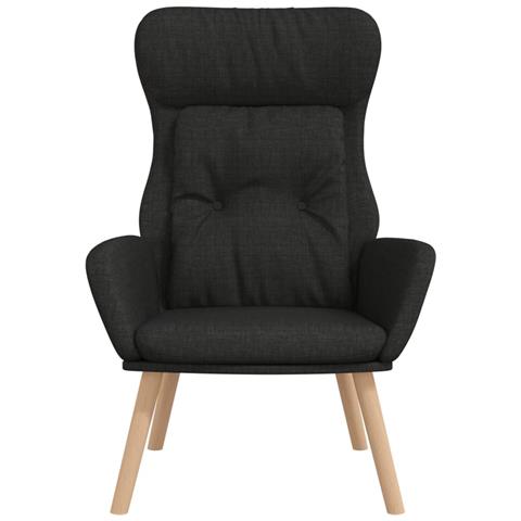 Poltrona Rilassante Nera In Tessuto - Foto 2