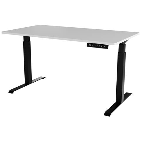 Scrivania con regolazione elettrica dell'altezza MOON LONG 150x80x72-120 nero /bianco - Foto 1