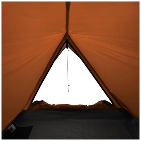 Tenda da Campeggio 2 Persone Grigio e Arancione Impermeabile - Foto 9