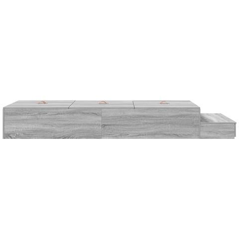 Struttura Letto con Contenitore Grigio Sonoma 90x190 cm - Foto 9