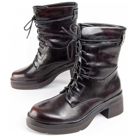 Stivaletto Con Tacco Rammba Marrone Marrone Materiale Sintetico E Tessile - Foto 1