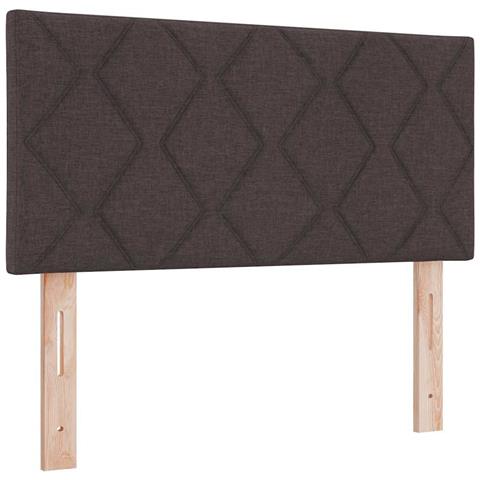 Testiera con luci a strisce a LED Marrone 100 cm Tessuto - Foto 1