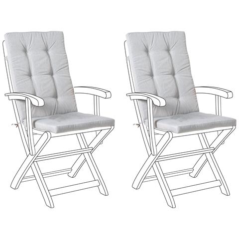Set Di 2 Cuscini Schiena /seduta Maui Premium Grigio Melange - Foto 2