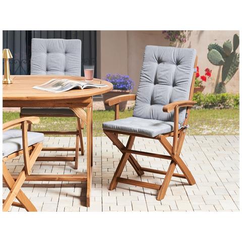 Set Di 2 Cuscini Schiena /seduta Maui Premium Grigio Melange - Foto 1
