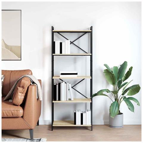 Libreria rovere sonoma 60 x 30 x 153 cm Legno multistrato - Foto 2