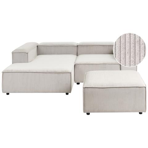 3 Posti Ardal Velluto A Coste Tortora Lato Destro - Foto 2