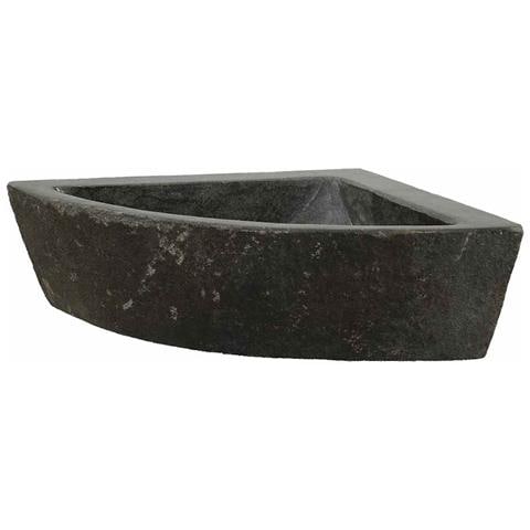 Lavabo ad angolo sospeso Grigio (38-45) x (38-45) x 12 cm - Foto 1