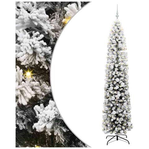 Albero di Natale artificiale con 300 LED Verde 210 cm - Foto 1