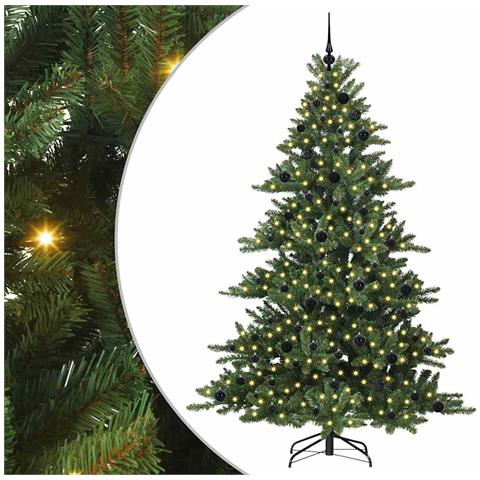 Albero di Natale Artificiale con Rami Pieghevoli Verde 210 cm - Foto 1