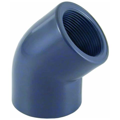 Curva Pvc A 45° Con Filetto Femmina 1 1/2 Pn10 - Foto 1