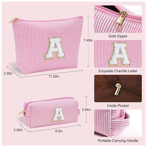Set Di 2 Trousse Da Viaggio Con Lettera A - Tessuto Oxford, Grande Capacità - Foto 2