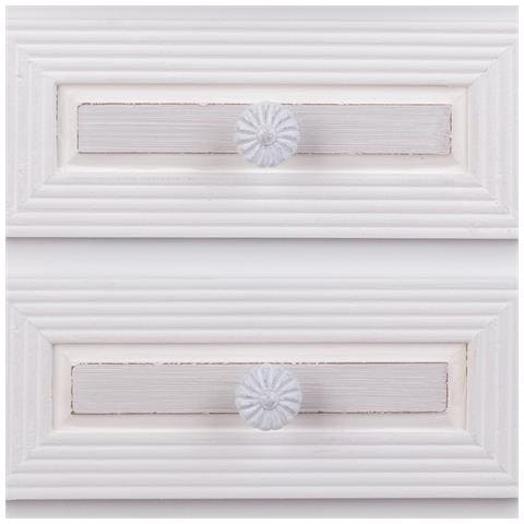 Comodino In Legno Con 2 Cassetti Bianchi 38x31,5x71. - Foto 8