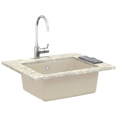 Lavello Beige 530 x 460 mm 80% Quarzo e 20% Resina - Foto 2