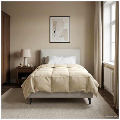 Piumone Completo Annuale Crema 155 x 220 cm Microfibra - Foto 2