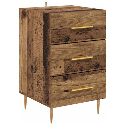 Armadio da Notte con cassetto Legno vecchio 40 x 40 x 66 cm - Foto 1