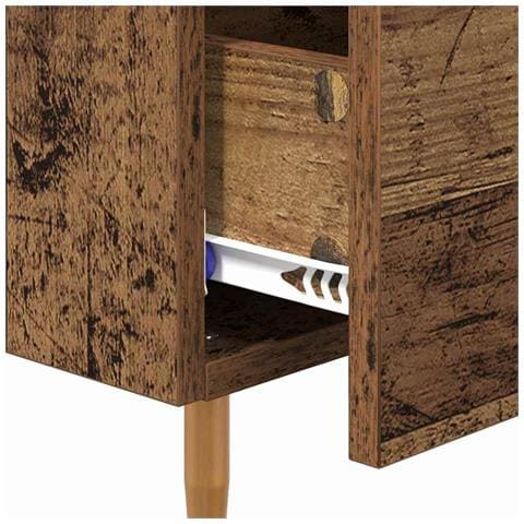 Armadio da Notte con cassetto Legno vecchio 40 x 40 x 66 cm - Foto 9