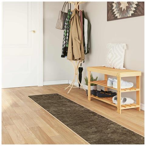 Runner Tappeto MARSA Verde Foresta 250 x 50 cm Poliestere e PVC - Foto 2